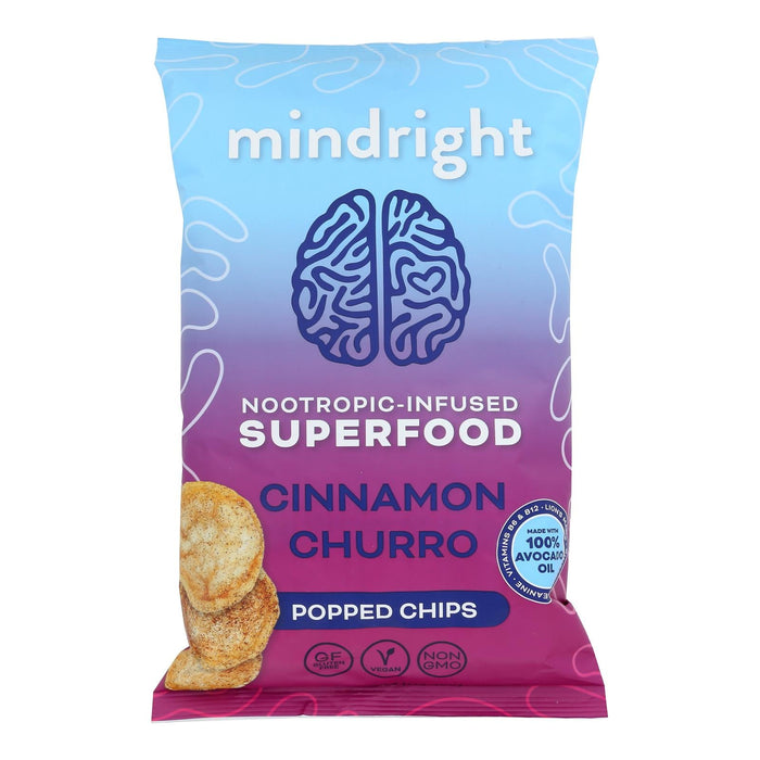 Mindright Cinnamon Churro Popped Chips - 4 oz. (Case of 12)