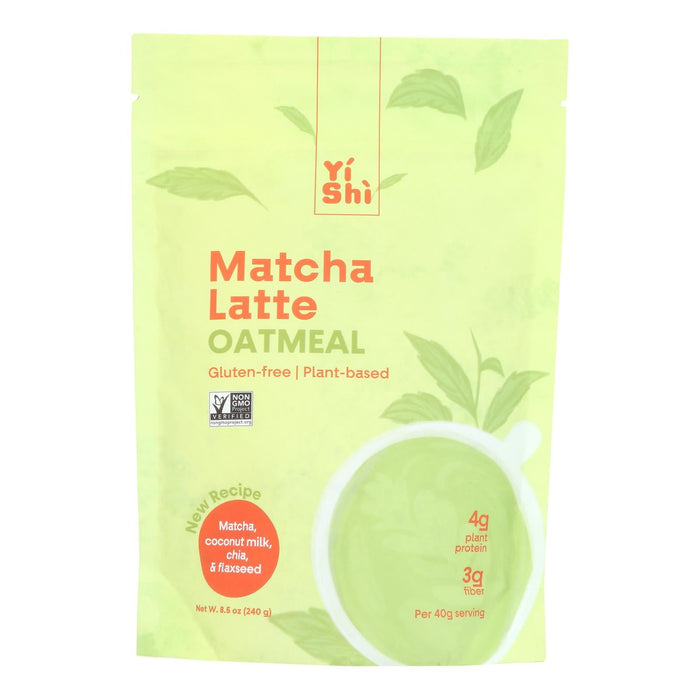 Yishi Oatmeal Matcha Latte, 8.5 Ounce, Case of 5