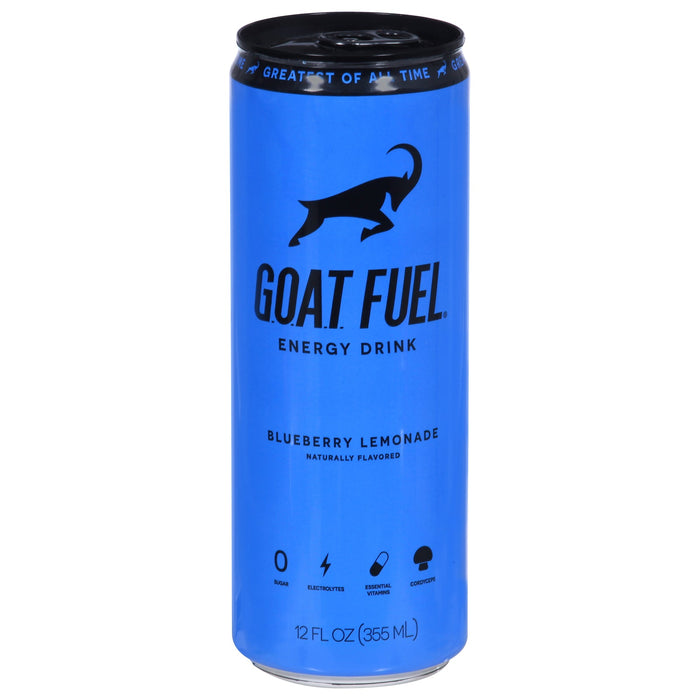 G.O.A.T. Fuel Energy Drink - Blueberry Lemonade - 12 Fluid Ounces (Pack of 12)
