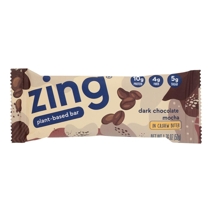 Zing! Dark Chocolate Mocha Bars - Case of 12 - 1.76 Oz. Each