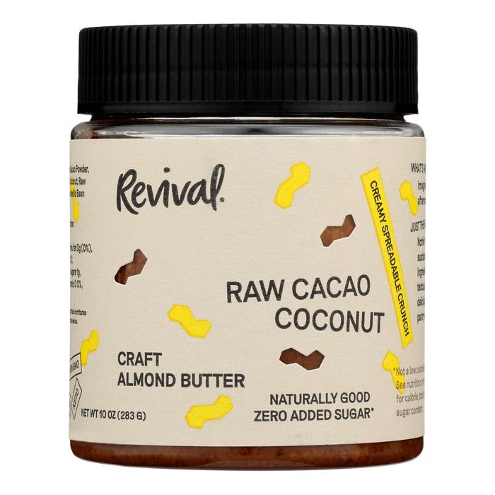 Revival Raw Cacao Coconut Almond Butter - 10 oz Jars (Pack of 6)