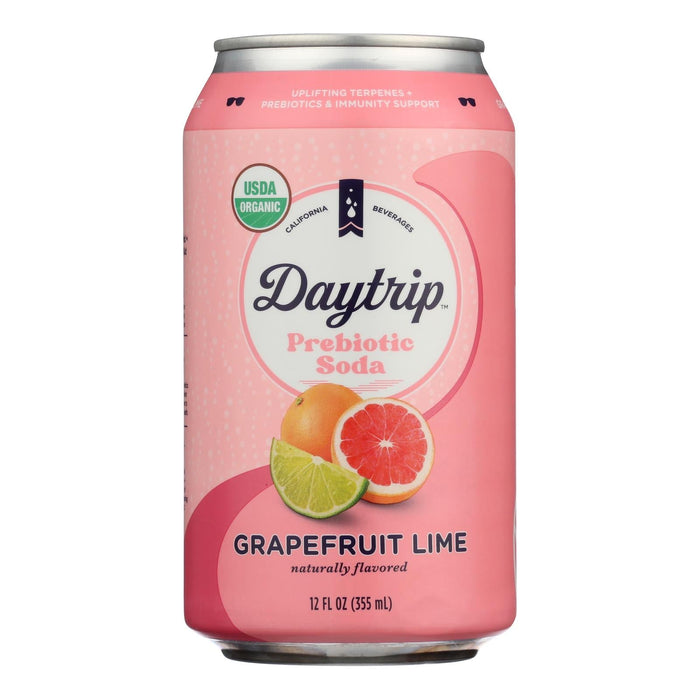 Daytrip Beverages Sparkling Dairy Alternative Organic Grapefruit Lime Prebiotic - 12-Pack