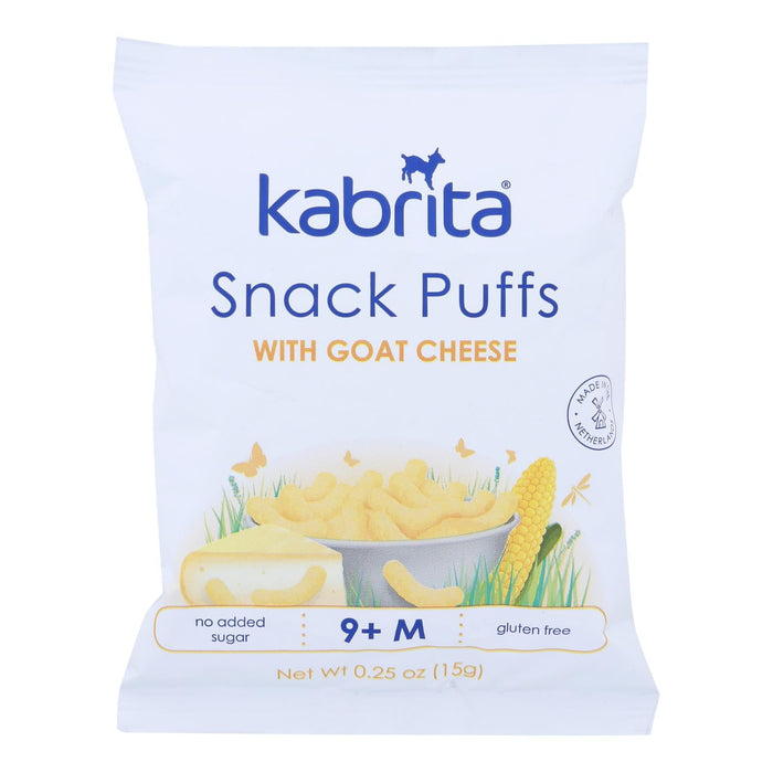 Kabrita Snack Puffs Goat Cheese | Rich in Prebiotics & Probiotics | Organic | Gluten-Free | 6 Pack (0.53 Oz Each)