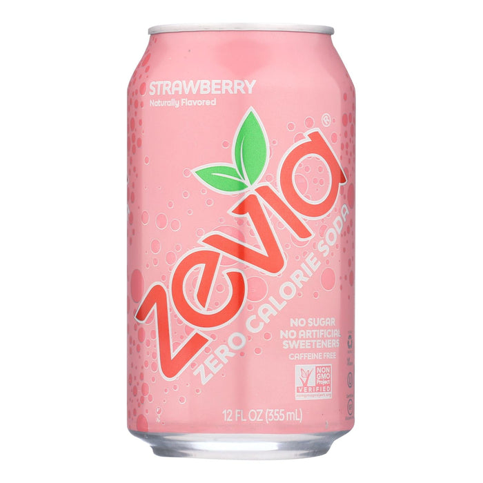 Zevia Strawberry Soda: Zero-Calorie Delight - 4/12 fl oz Cans