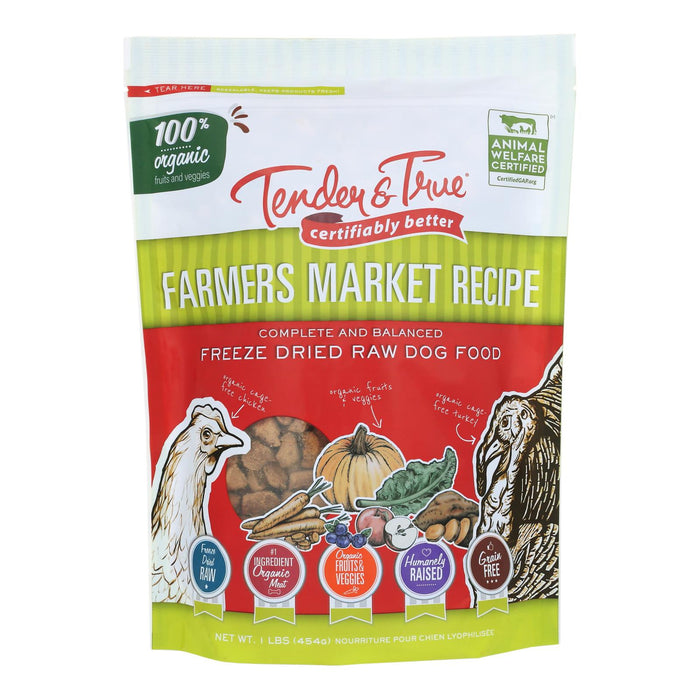 Tender & True Organic Farmer's Market Recipe Dog Food - Case of 10x 1 lb