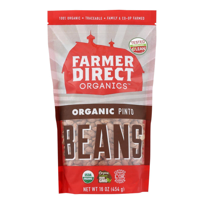 Farmer Direct Cooperative Organic Pinto Beans - 16 Oz Pack of 6