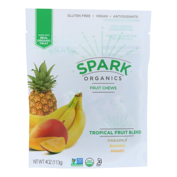 Spark Organics Fruit Chews: Sweet Tropical Goodness in 16 Pack (4 Oz per Bag)