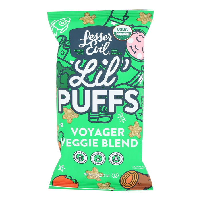 Lesser Evil Organic Veggie Blend Little Puff - 2.5 Ounce - Pack of 5