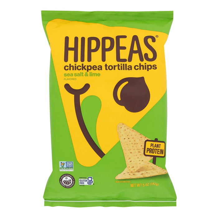 Hippeas Sea Salt & Lime Tortilla Chips - 12 Pack - 5 Oz. Each