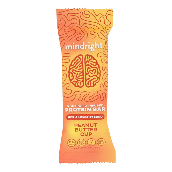 Mindright Bar Peanut Butter Cup - 1.76 oz (Pack of 12)