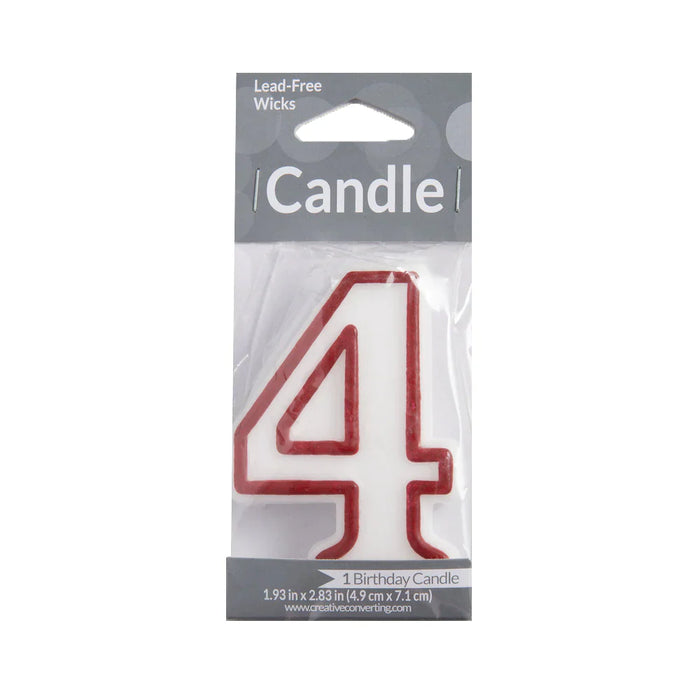 Numeral Birthday Candles 4 1 pk