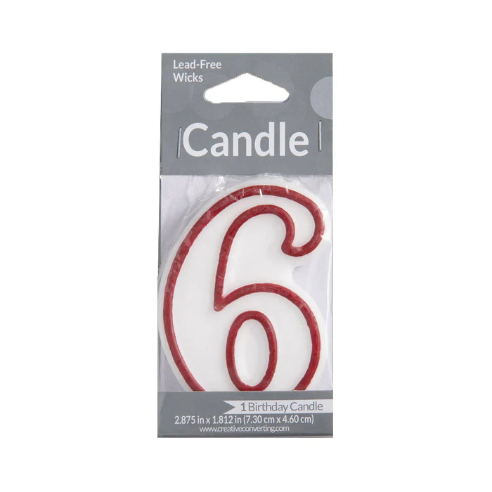 Numeral Birthday Candles 6 1 pk