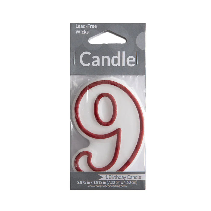 Numeral Birthday Candles 9 1 pk