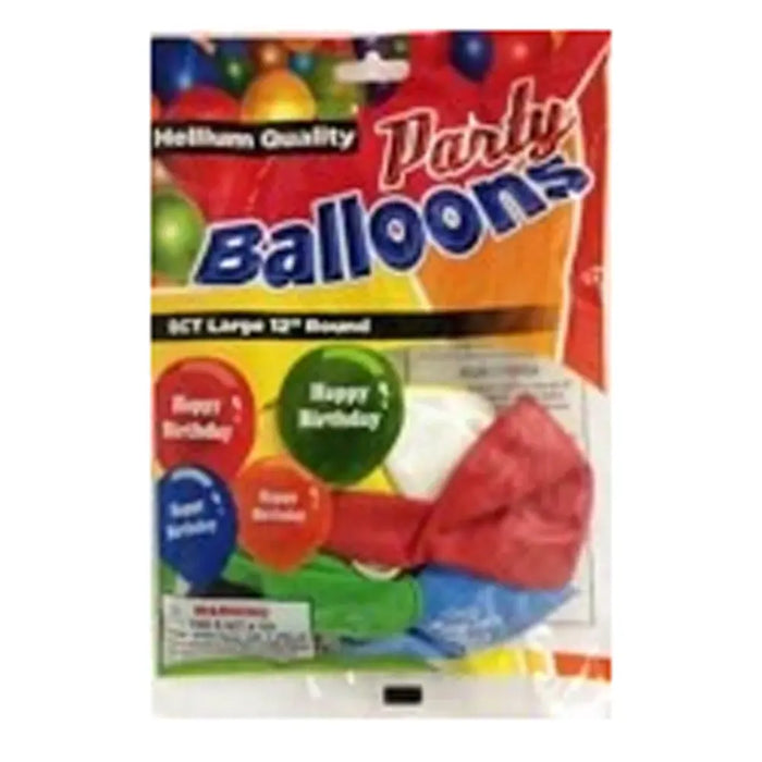 Happy Birthday Balloon Assorted Colors - 8  ct