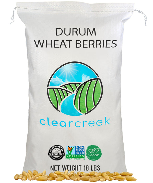 Durum Wheat Berries | Certified Glyphosate Residue Free | 18 LB