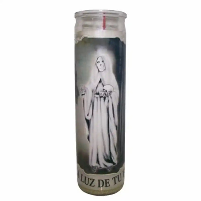 Santa Muerte White Candle tall