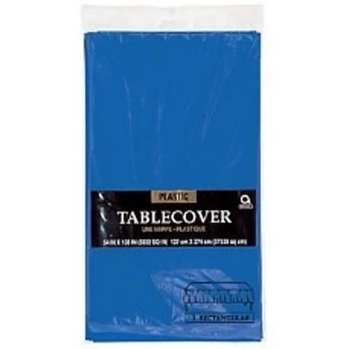 Plastic Table Cover Blue 54" x 108"
