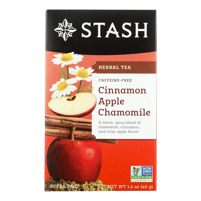 Stash Tea Herbal Cinnamon Apple Chamomile Tea - Case of 6, 20 Bags