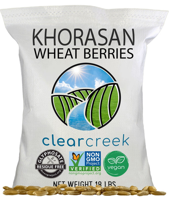 Khorasan Wheat Berries | 18 lb | Certified Glyphosate Residue Free
