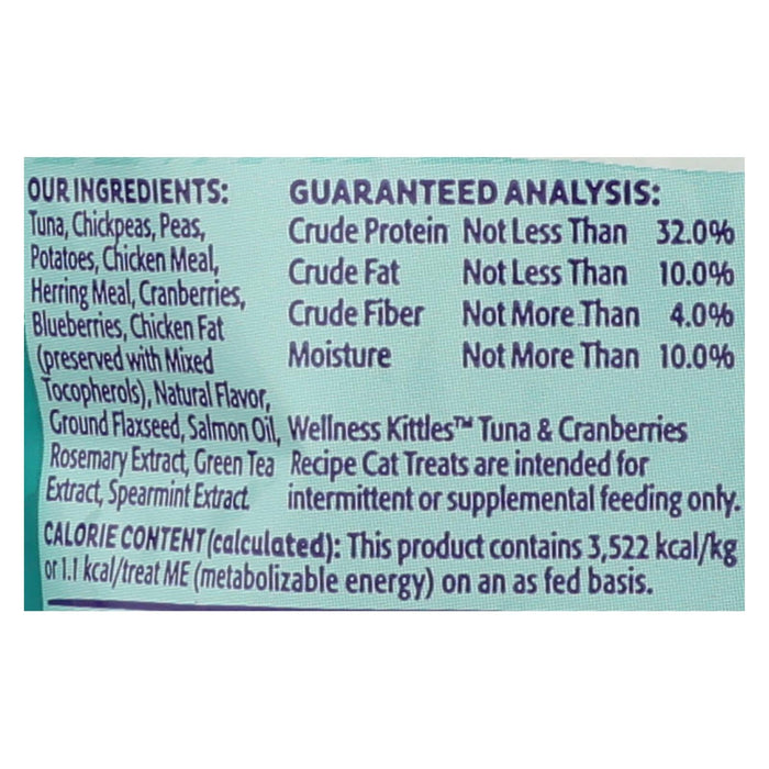 Wellness Pet Products Cat Treats - Kittles (Pack of 14) - Tuna & Cranberry Flavor - 2 Oz