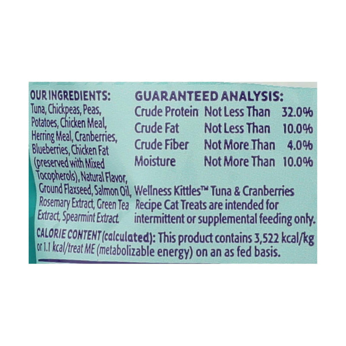 Wellness Pet Products Cat Treats - Kittles (Pack of 14) - Tuna & Cranberry Flavor - 2 Oz