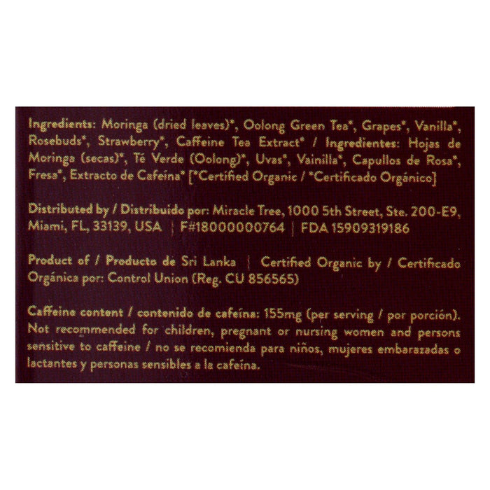 Miracle Tree Tea Moringa Grape Vanilla (Pack of 5) 16 Ct