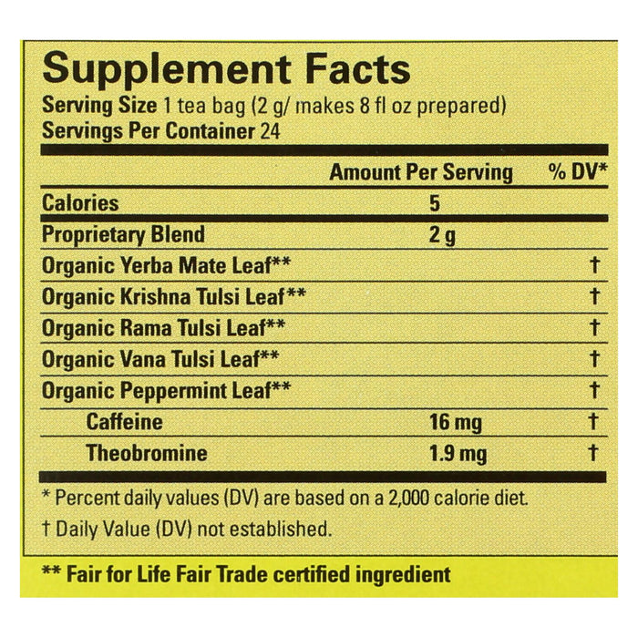 Ecoteas Holy Mate! Premium Energy Tea Bags (6 Pack) - 24 Total Tea Bags