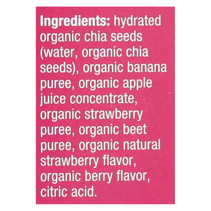 Mamma Chia Organic Vitality Snack Squeeze - Strawberry Banana 3.5 Oz, Pack of 6