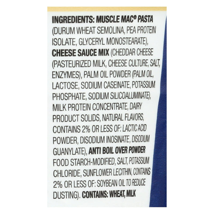 Muscle Mac High Protein Aged Sharp White Cheddar Macaroni & Cheese  - Case Of 12 - 3.6 Oz