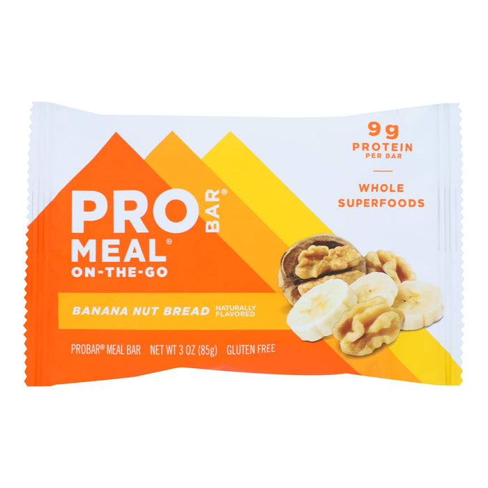 Pro Bar Banana Nut Bread Meal Bar - 3 Oz (Pack of 12)