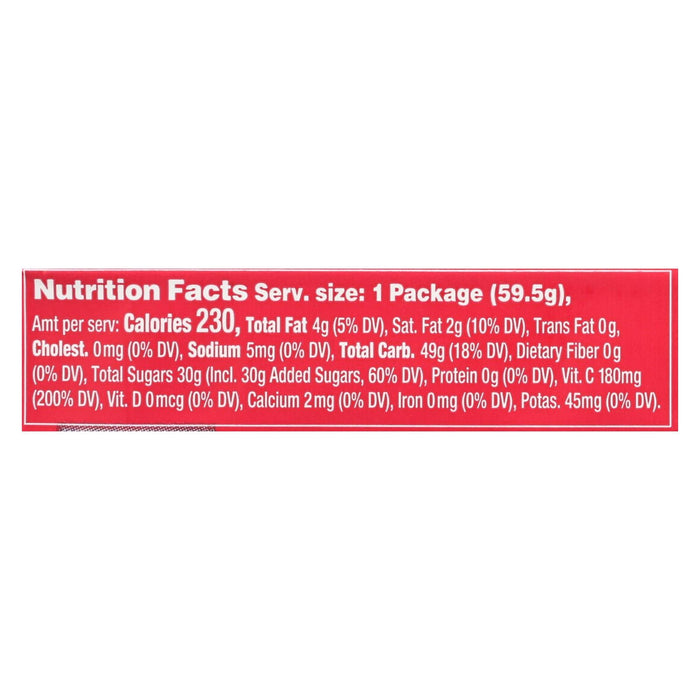 Torie & Howard (Pack of 18) Chewy Fruities Organic Candy Chws - Pomegranat & Nectarin 2.1 Oz