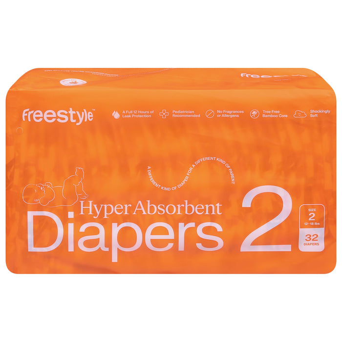 Freestyle Diapers: Ultimate Comfort and Protection for Your Little Explorer (Case of 6, 32 Ct)
