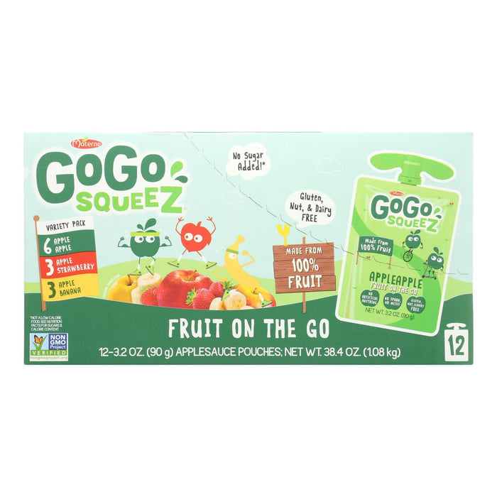 Gogo Squeez Applesauce Variety Pack: 6 x 3.2 oz Pouches