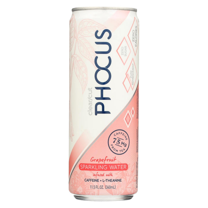 Clear Cut Phocus Grapefruit Sparkling Water, Case of 12, 11.5 fl. oz. Cans