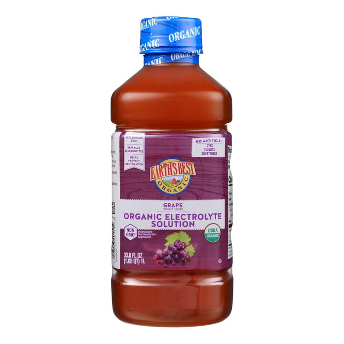 Earth's Best Electrolyte Solution Beverage for Dehydration and Diarrhea | 4-Pack of 33.8 Fl Oz Bottles