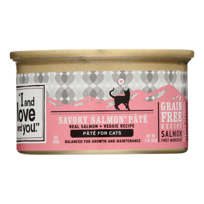 I And Love And You Cat Canned Food Savory Salmon Recipe - Case of 24 - 3 oz