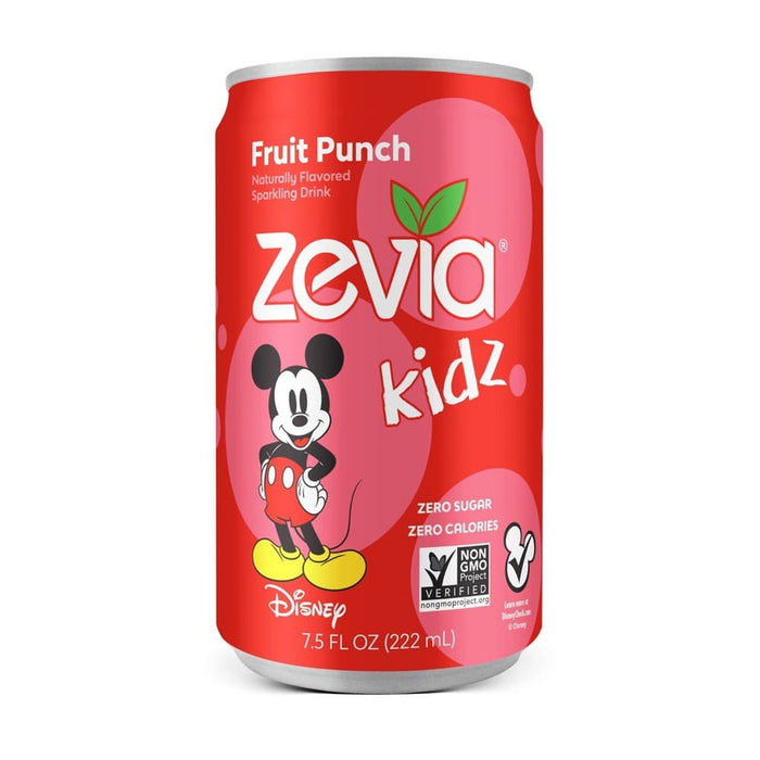 Zevia Kidz Sparkling Fruit Punch, Caffeine-Free, Naturally Flavored (4-pack of 6.75 Fl Oz bottles)