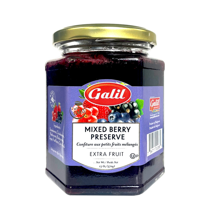 Mixed Berry Preserve | Fruit Jam | 13 oz | Galil