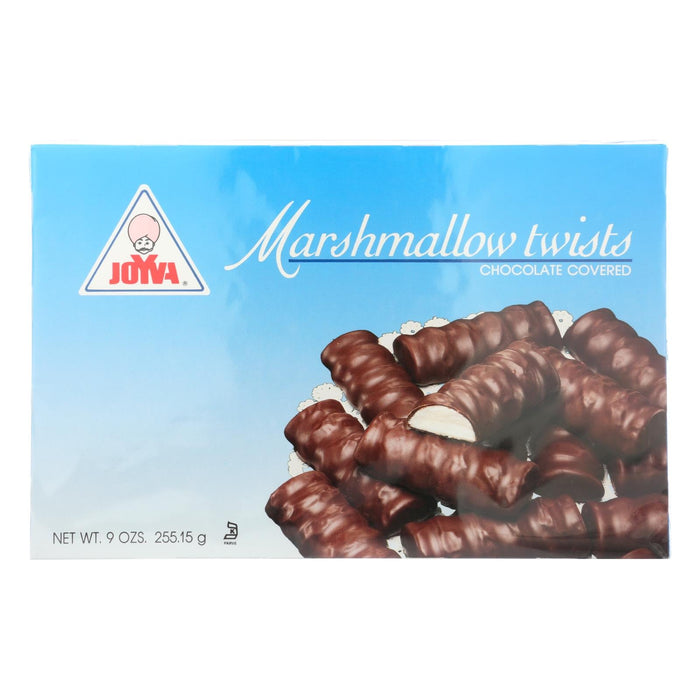 Joyva 9 Oz Marshmallow Twists Covered in Chocolate - Case of 24