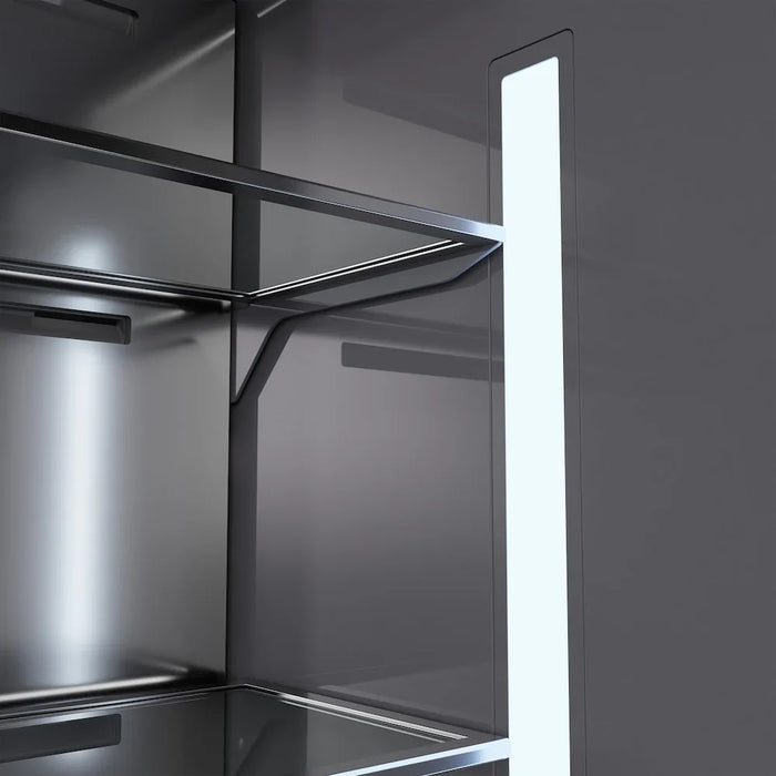 ZLINE 36" Panel Ready Built-In Bottom Freezer Refrigerator,Water Dispenser, Ice Maker,Graphite Gray GRBIT-36