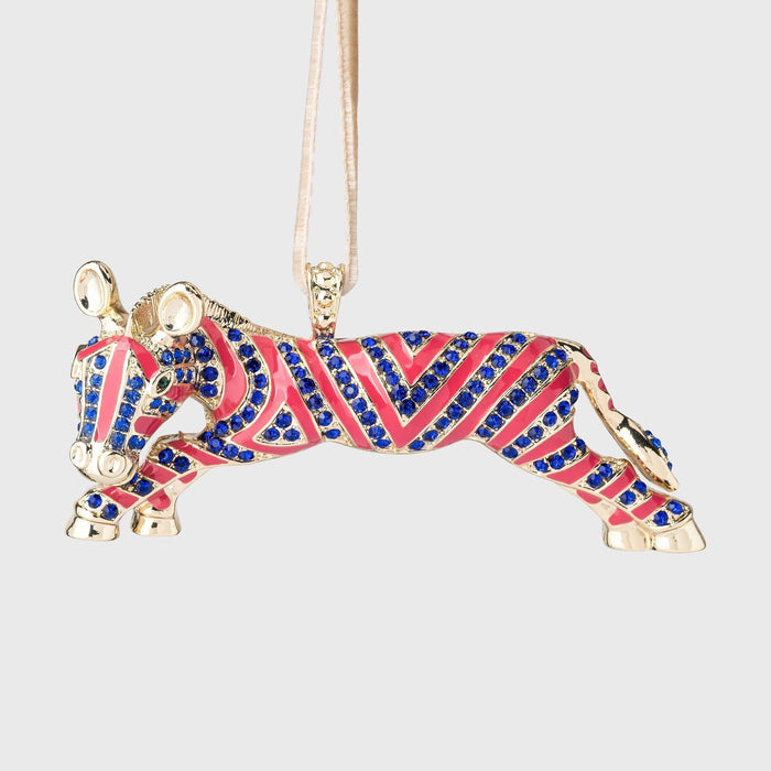 Zebra hanging ornament, bright