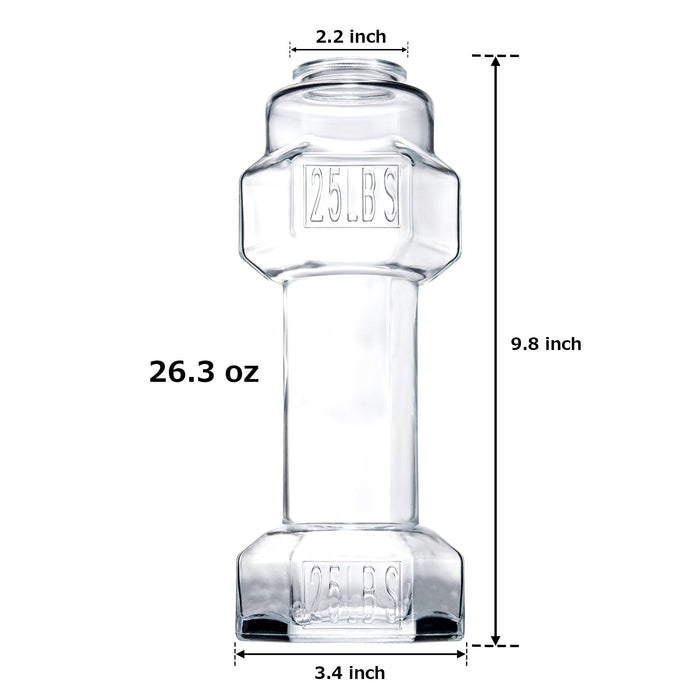 The Wine Savant 2-Set, Dumbbell Beer & Whiskey Glasses, Giant Lifting Beers 26oz Glass | Large Weightlifting to Scale Funny Beer Mug | For Men & Women Cool Beer Glasses Perfect, Gifts for Dad