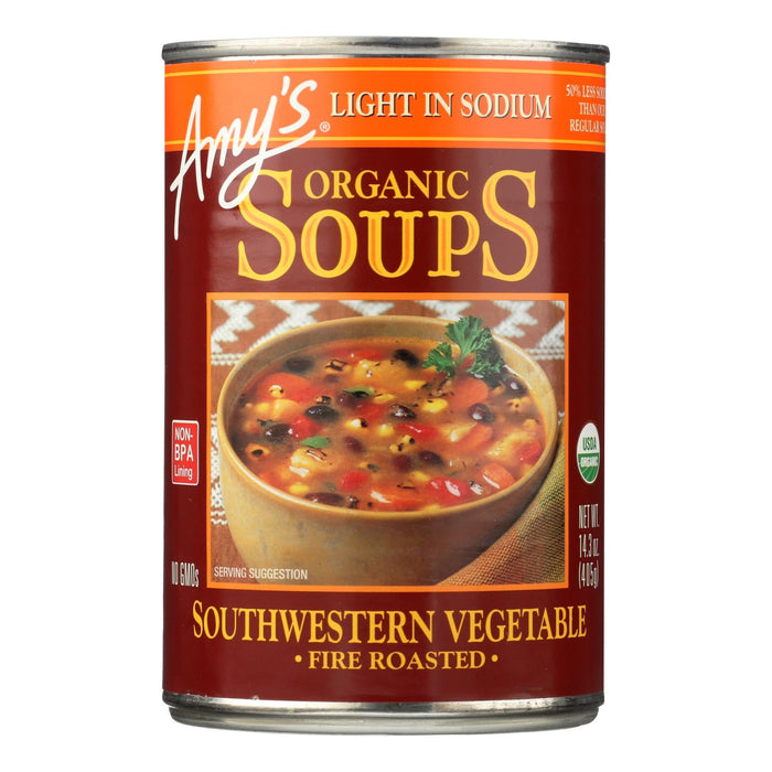 Amy's Organic Fire Roasted Southwestern Vegetable Soup, 14.3 Oz (Case of 12)