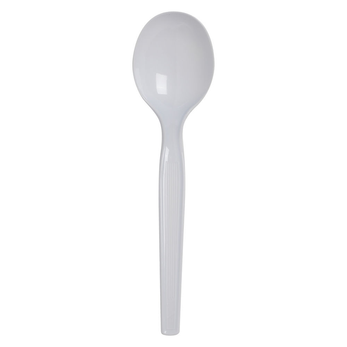Soup Spoon Plastic (10 x 100 ct) 6", med