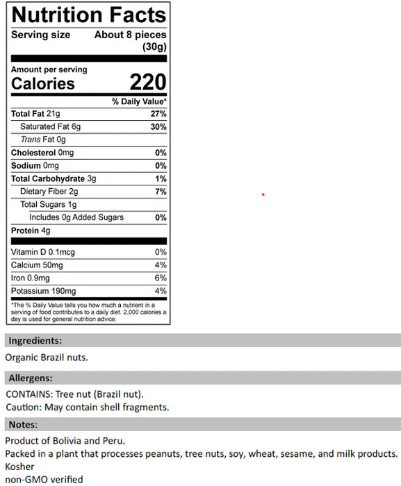 Woodstock Farms - Brazil Nuts - Pack of 12-10 Oz