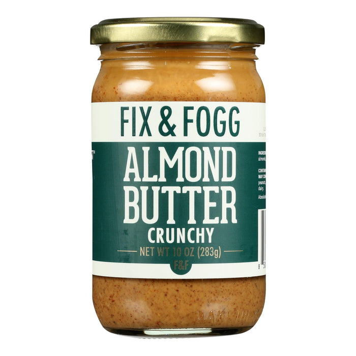 Fix & Fogg Almond Butter Crunchy, 6-10 Oz. Pack