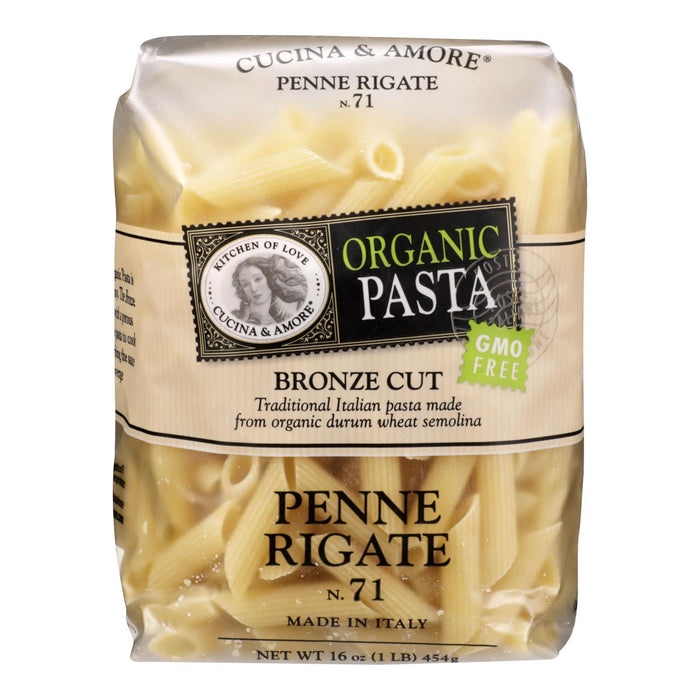 Cucina And Amore Organic Penne Rigate Pasta, Case of 12 - 16 oz