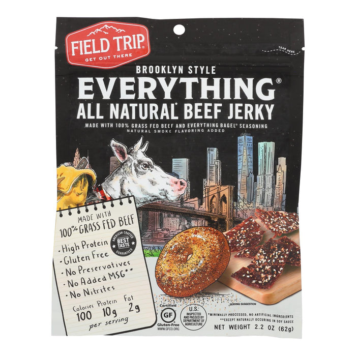Field Trip Everything Bagel Seasoned Beef Jerky, 9-Pack (2.2 Oz Bags)