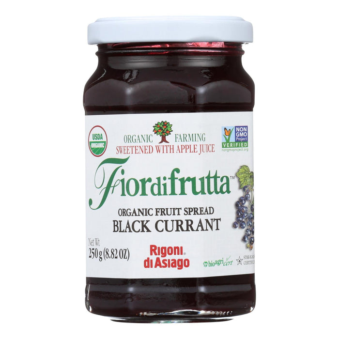Fiordifrutta Premium Black Currant Fruit Spread - Pack of 6, 8.82 Oz Each