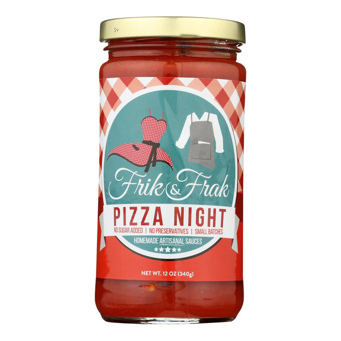 Frik And Frak Pizza Night Sauce - Case of 6 - 12 oz. Bottles